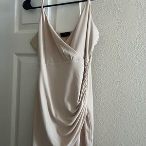 Fiesta Cream Draped Mini Dress